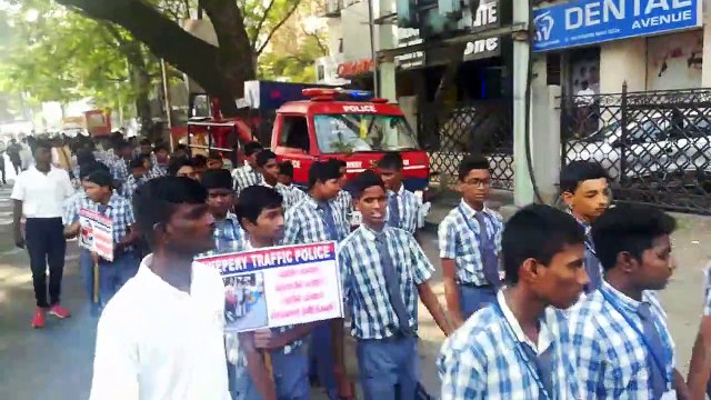 Aware of road safety by creating human chain