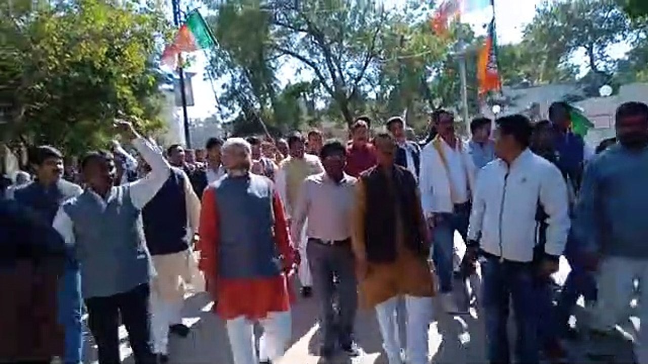 bjp protest against congress government in dabra