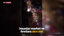 Sokağa çıkma yasağının ardından vatandaşlar marketlere akın etti