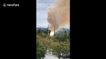 Shocking footage of fire at Burbank electric plant that caused power outages across Los Angeles
