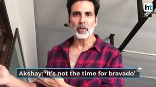 _ Akshay Kumar convice to the Indian Public don't go outside  in this situation and  advice to stay at Home