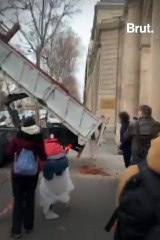 French activists are protesting against toxic red mud