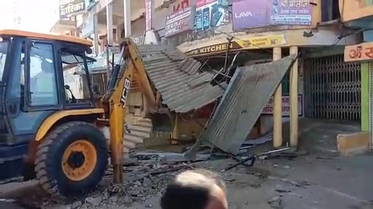 JCB to remove encroachment
