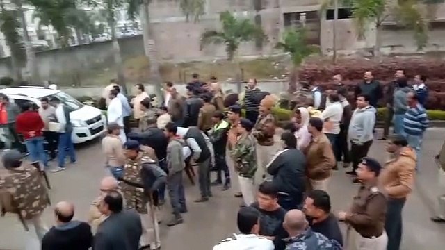 congress bjp leaders encroachment removing by IAS, IPS jabalpur