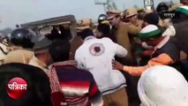 महिला दरोगा ने किसान नेता को जड़ा थप्पड़, विरोध करने पर पुलिस ने भांजी लाठियां, देखें Video