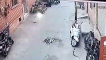 The thief stole the bike as soon as he entered the house