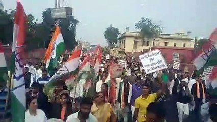 कांग्रेस पार्टी का पैदल मार्च