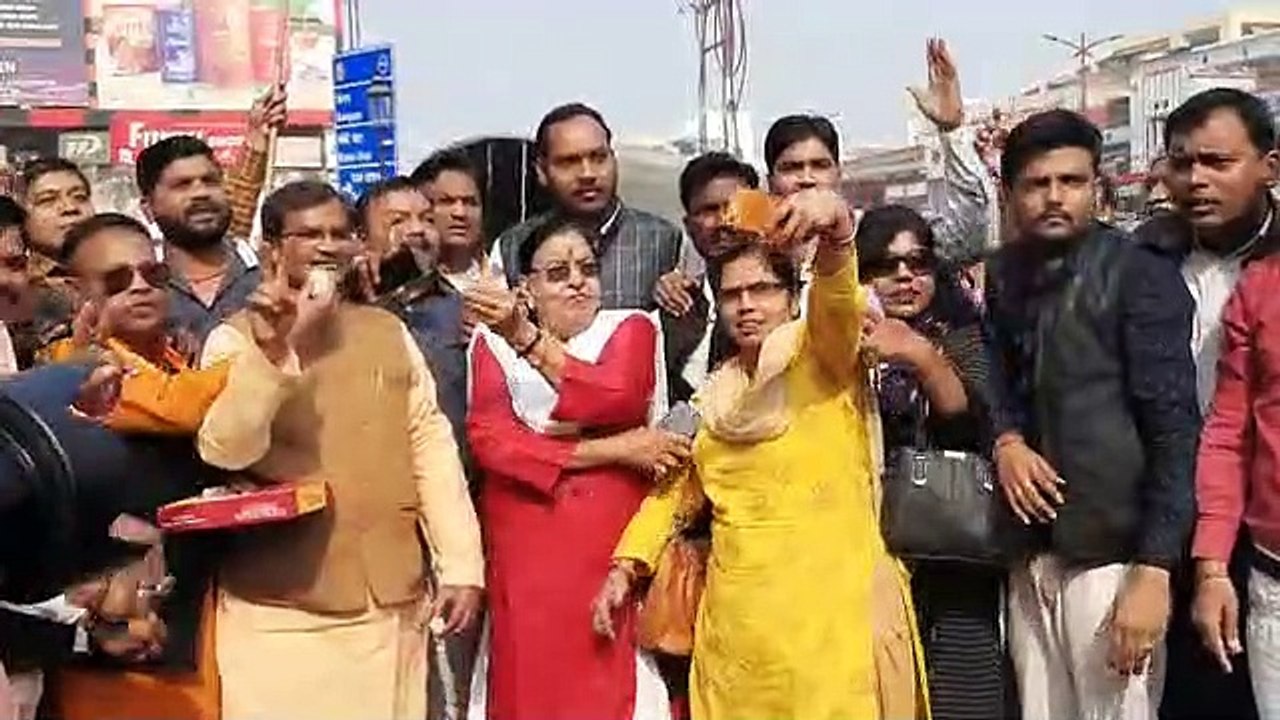 Celebration of formation of BJP government in Maharashtra