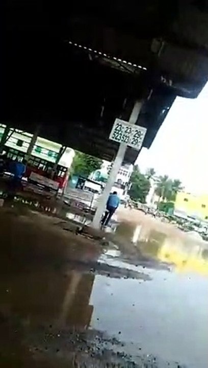 Water logging occurs even in light rain