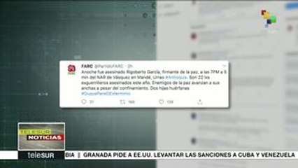 Colombia: continúan los asesinatos de líderes sociales