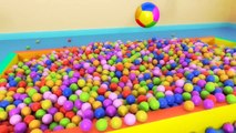 Aprender colores números formas 3D Educational Playground Slide Balls Collection For Kids