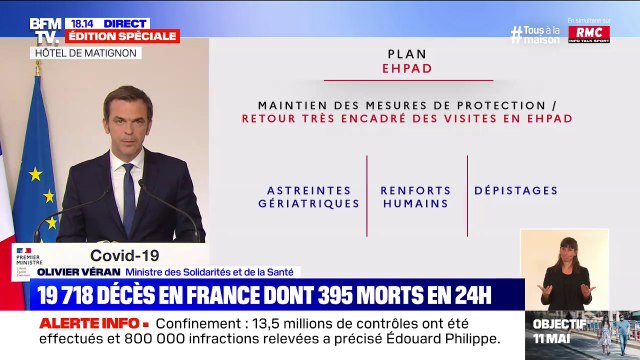 Virus: Olivier Véran annonce l'instauration d'un droit de visite dans des conditions limitées en Ehpad