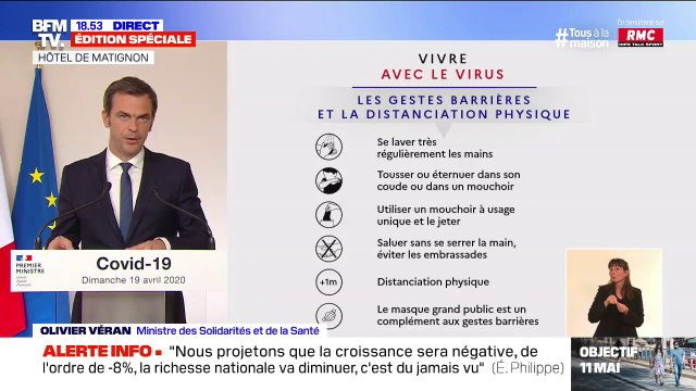 Ne pas se serrer la main, ne pas se faire la bise: Olivier Véran rappelle l'importance des gestes barrières