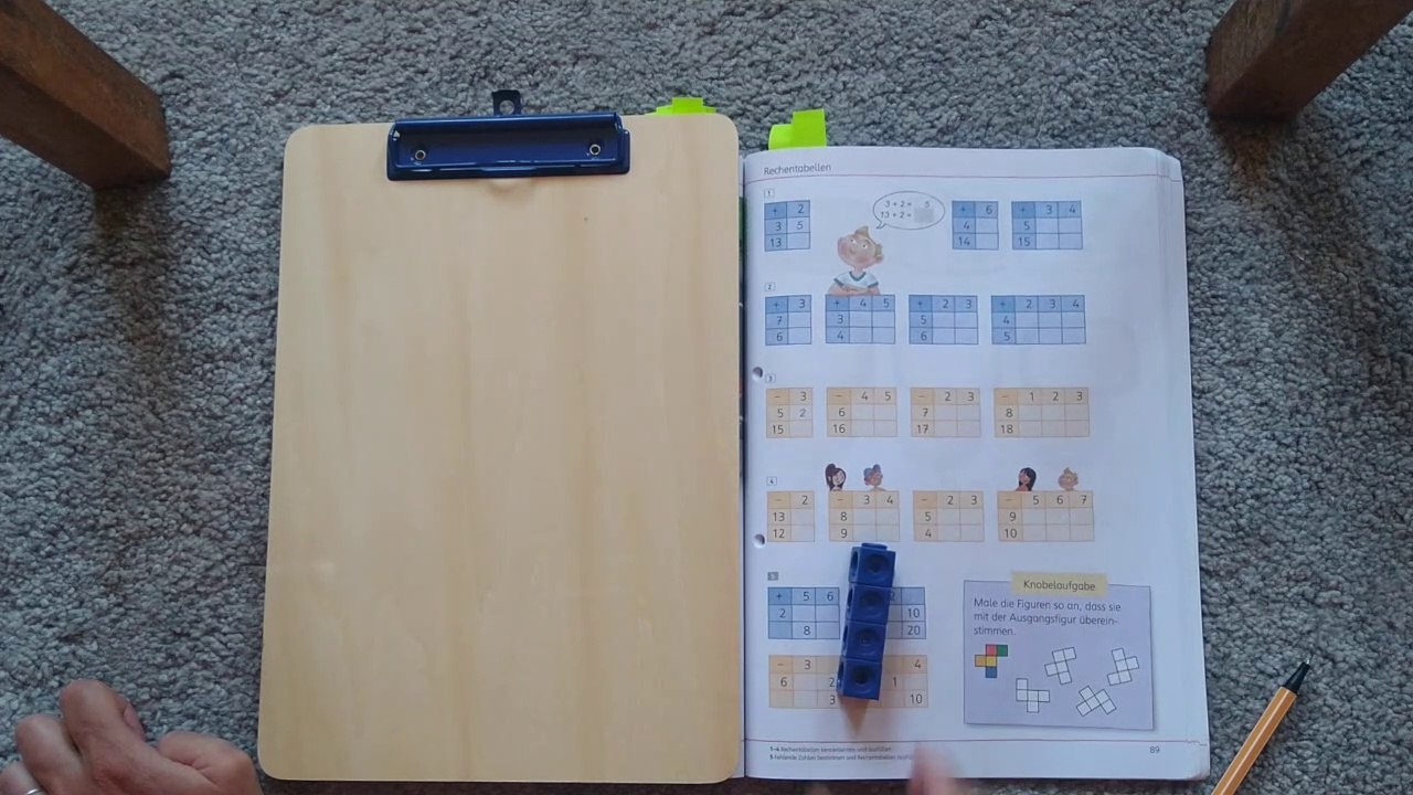 Zahlenraum bis 20 - Tabellen