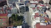 Taksim meydanı ve istiklal caddesi havadan görüntülendi