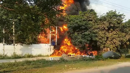 कैमिकल फैक्टरी में लगी भीषण आग ने उड़ाये होश