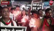 Candle march and protest in Benaras against Pushpendra Yadav encounter