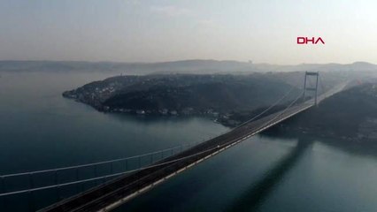 FATİH SULTAN MEHMET KÖPRÜSÜ'NDEKİ SON DURUM HAVADAN GÖRÜNTÜLENDİ -1