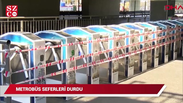 Metrobüs seferleri durdu