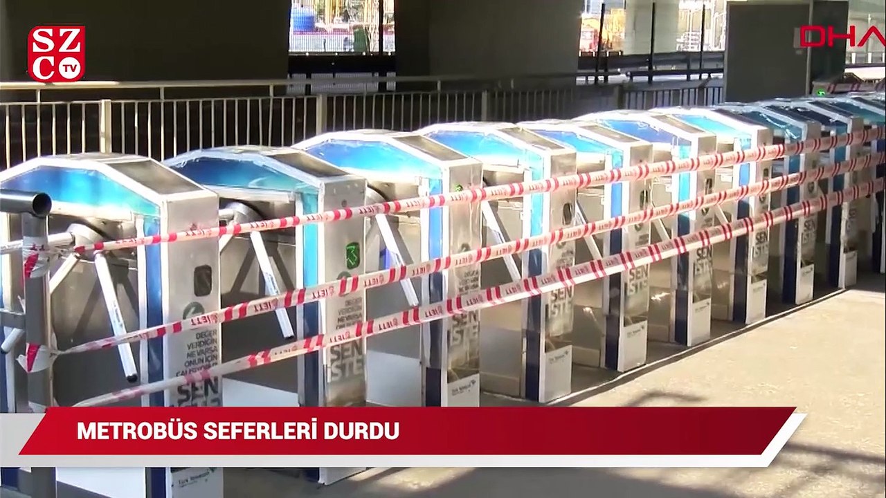 Metrobüs seferleri durdu