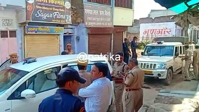 मालपुरा में कर्फ्यू के दौरान आगजनी की घटना से मची अफरा-तफरी