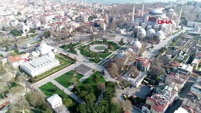 SULTANAHMET MEYDANI HAVADAN GÖRÜNTÜLENDİ