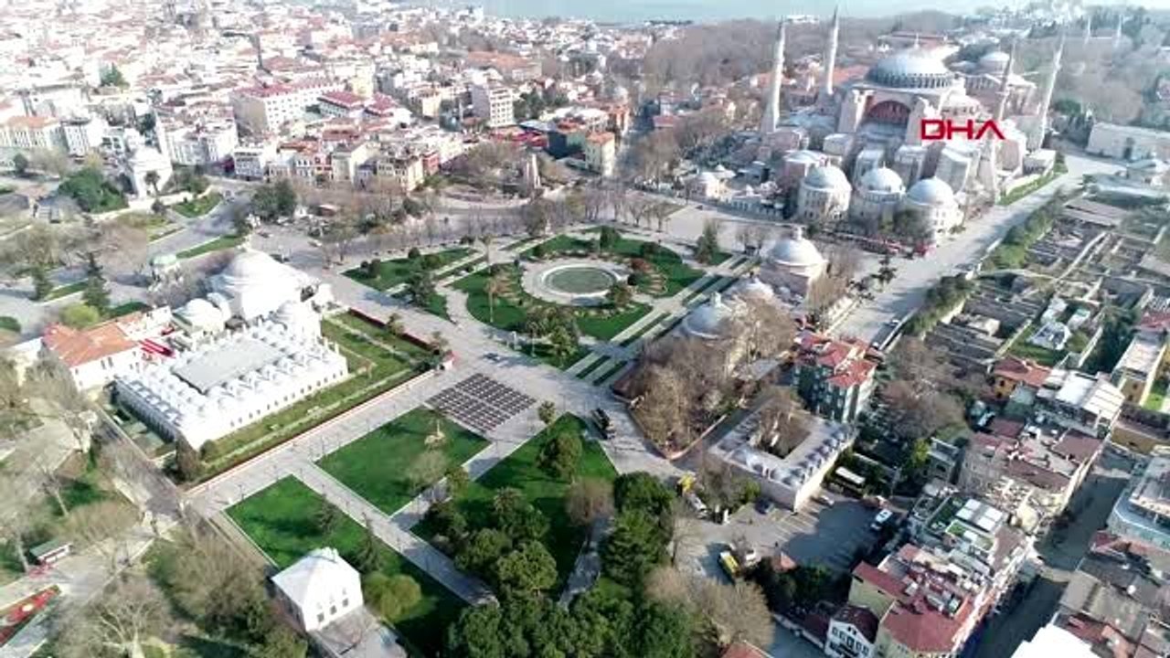 SULTANAHMET MEYDANI HAVADAN GÖRÜNTÜLENDİ