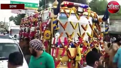 पकिस्तान की धार्मिक यात्रा पर जा रहे यात्रियों का जोरदार स्वागत