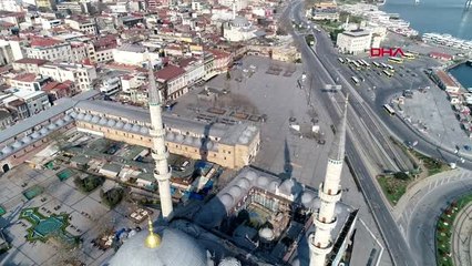 EMİNÖNÜ, SULTANAHMET, BEYAZIT MEYDAN VE GALATA KÖPRÜSÜ HAVADAN GÖRÜNTÜLENDİ