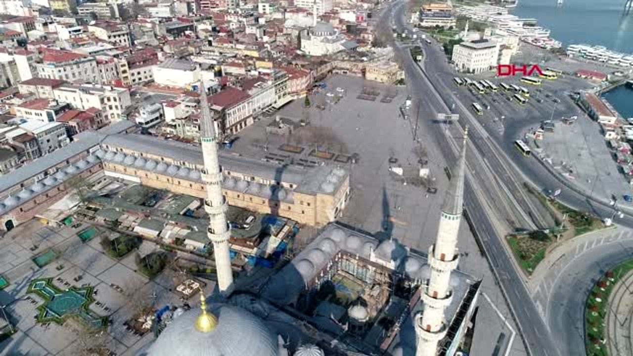 EMİNÖNÜ, SULTANAHMET, BEYAZIT MEYDAN VE GALATA KÖPRÜSÜ HAVADAN GÖRÜNTÜLENDİ