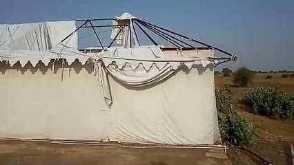 सम क्षेत्र में तूफान ने करोड़ों का नुकसान किया, सैकड़ों टेंट उड़े
