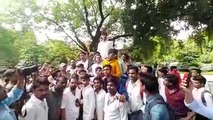 uproar in demand of restoration Allahabad University Student Union