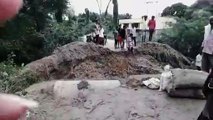 pratapgarh road sink in heavy rain