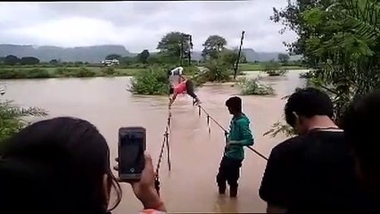 unique swing bridge of Tighara Khurd Village in maihar