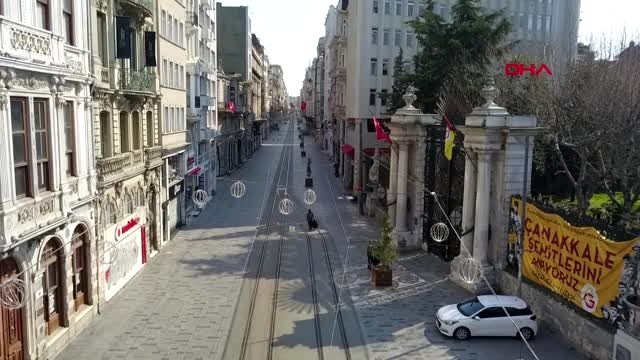 TAKSİM MEYDANI VE İSTİKLAL CADDESİ HAVADAN GÖRÜNTÜLENDİ