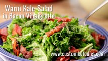 Keto Warm Kale Salad in Bacon Vinaigrette