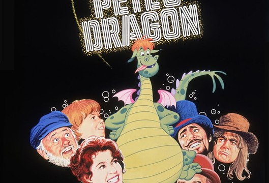 Pete's Dragon movie (1977) - Sean Marshall, Helen Reddy, Jim Dale, Mickey Rooney, Red Buttons, Jeff Conaway, Shelley Winters, and the voice of Charlie Callas as Elliott