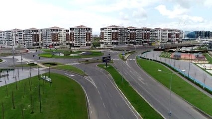 Sokağa çıkma yasağını ardından cadde ve sokaklar boş kaldı - drone