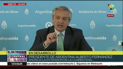 Presidente de Argentina anuncia nuevas medidas por COVID-19