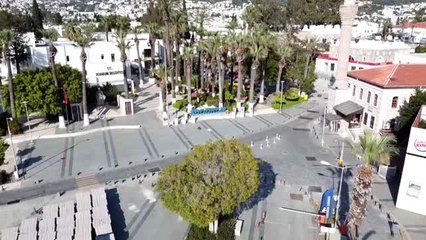 Bodrum'da sokağa çıkma yasağına uyuluyor