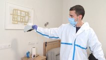 Desinfectan con ozono una residencia de mayores en Madrid