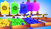Learn Colors and Shapes for Children with A Lot of 3D Color Balls Wooden Hammer Kids Learning Shapes