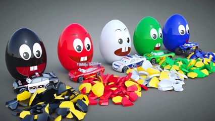 Download Video: Learn Colors With Animal - Vehicles and Surprise Eggs! 3D Opening Kinder Surprise Egg with Magic Cars and Trucks Toys