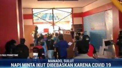 Descargar video: Takut Covid-19, Napi Lapas Tuminting Manado Rusuh Minta Dibebaskan