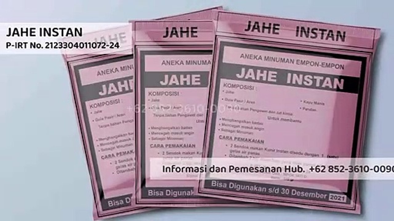 TERLARIS!!! +62 852-3610-0090 | Jahe Instan