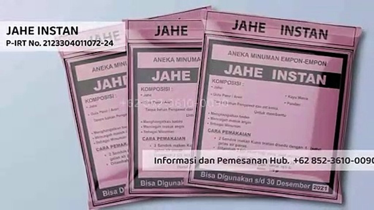 Recommended!!! +62 852-3610-0090 | Jamu Jahe Instan