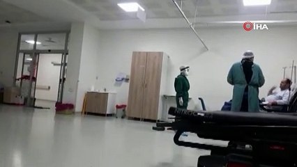 Hastanede maske takmamak için direndi