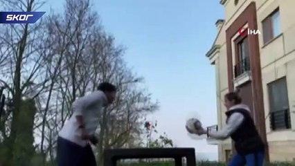 Trabzonsporlu Guilherme antrenmanlarını eşi ile birlikte yapıyor