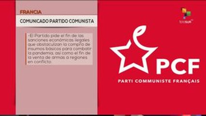 PC de Francia rechaza agresiones de EEUU contra Cuba y Venezuela