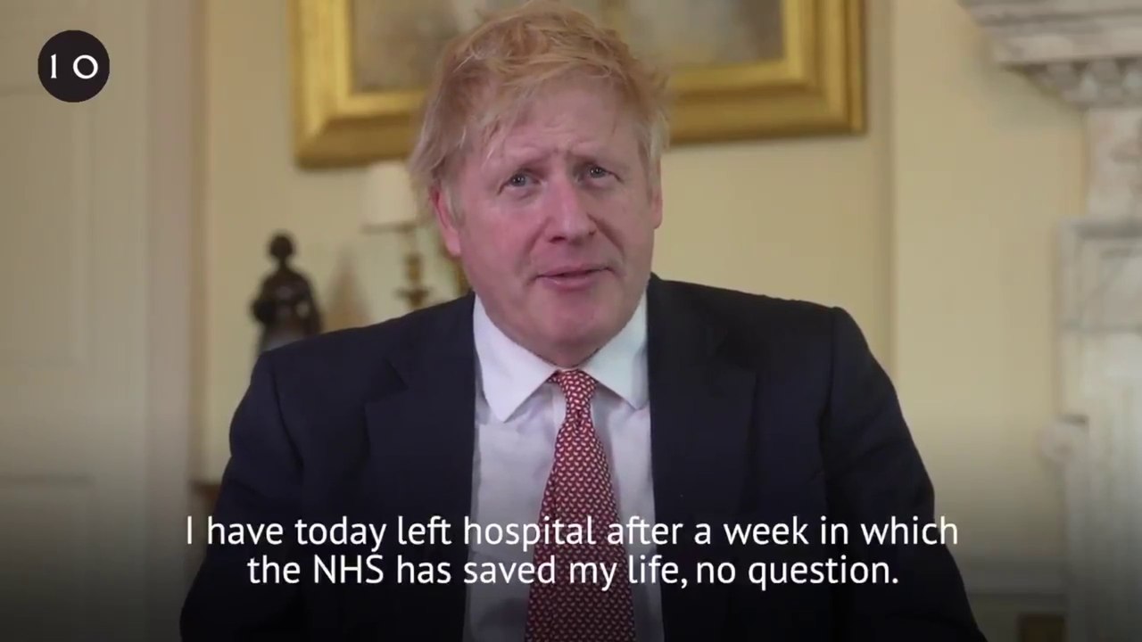 Boris Johnson: "Le personnel médical m'a sauvé la vie, sans aucun doute"